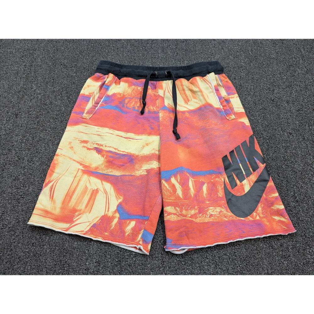 Nike Swoosh Organic Distortion Alumni Sweat Shorts Terry Cloth CW4805 Size S